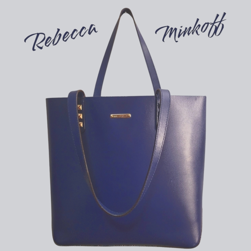 Rebecca Minkoff Dylan tote blue gold hardware nwot